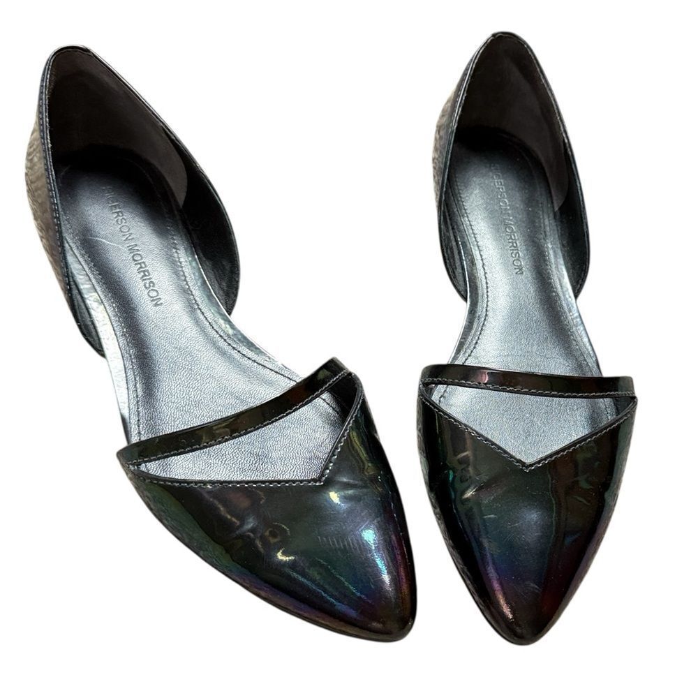 Sigerson Morrison Designer Black Patent Leather Flats